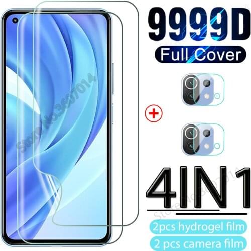 4in1 full cover hydrogel film for xiaomi mi 11 10t 10 t lite ultra pro hd anti-scratch screen protector lens film not glass
