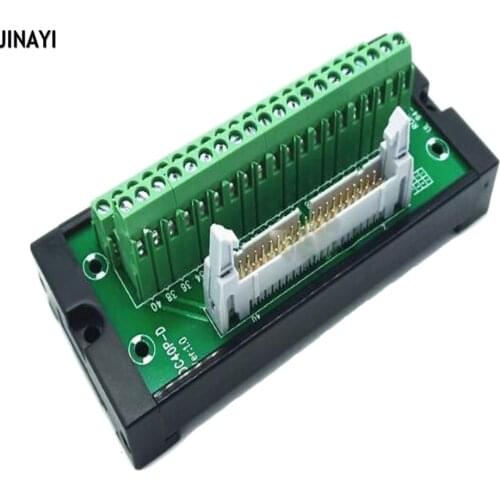 IDC 40 Pin IDC40 IDC40P Plug Male PCB Terminal Block Breakout PLC Relay Terminals DIN Rail Mounting Adapter Connector