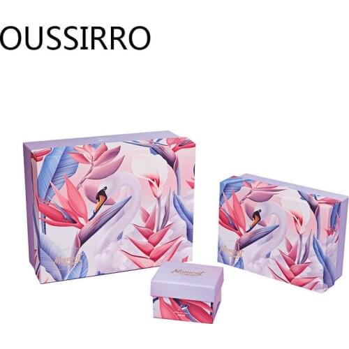 Exquisite Swan Carton Gift Boxs Packaging Box Moon Cake Biscuit Boxs Portable Candy Food Cake Christmas Wedding With Hand Gift