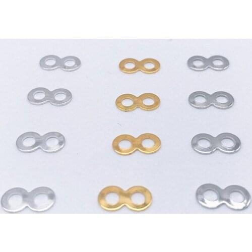100pcs/lot 9mm Iron Necklace Connector Findings Craft Metal Gold Silver Color End Connectors For Diy Jewelry Accessories Making