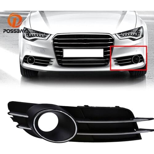POSSBAY Left Side Front Bumper Lower Grille Grill Cover for Audi A6 C7 Sedan/Avant 2011/2012-2015 Pre-facelift Car Grille Vent