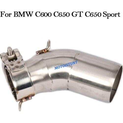 Motorcycle Exhaust Escape Modified Middle Connection stainless steel Link Pipe For C600 C650 GT C650 Sports Exhaust Accessories