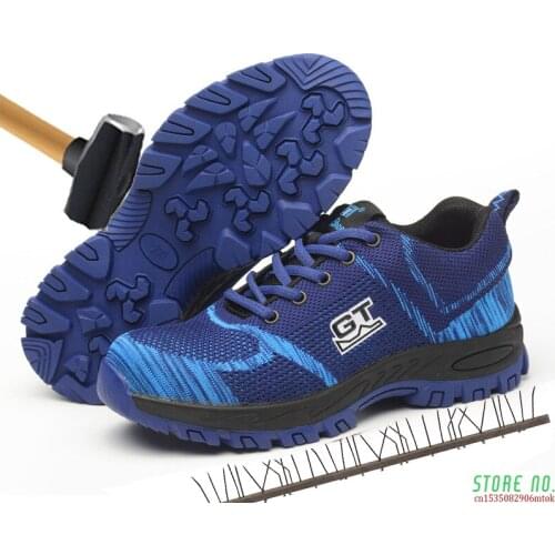 Men Work Safety Boots Plus Size Unisex Outdoor Steel Toe Puncture Proof Protective Man Safety Shoes