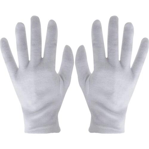 1Pairs White Gloves Work Inspection Cotton Gloves High Quality Thick Warm Etiquette Gloves Jewelry Inspection Gloves Wholesale