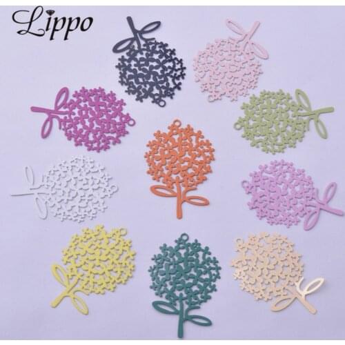 50pcs AB6151 23*35mm Dandelion Charms Plant Pendant Drop Earring Findings