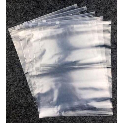 PE 3.5C 24cm-75cm Clear Transparent Plastic Package Cloth Travel Storage Waterproof Bag Zipper Lock Self Seal Cloth Organizer
