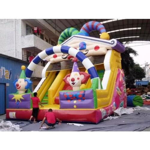 Factory direct inflatable fun city, inflatable slides, inflatable toys.Large clown slide