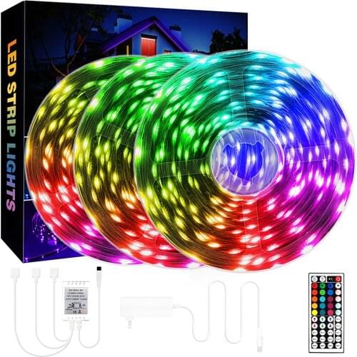 75ft LED Lights for Bedroom, RGB LED Strip Lights for Living Room, Party Decor with Dimmable Lighting, Bright Adjustable Colors