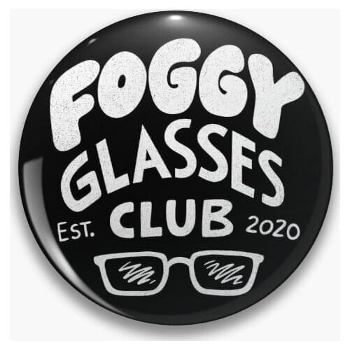 Foggy Glasses Club Soft Button Pin Creative Fashion Gift Collar Metal Hat Lover Lapel Pin Women Cute Badge Funny Decor Jewelry