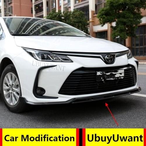 UBUYUWANT 4pcs Matte Black Car Front Bumper Splitter Lip Diffuser Spoiler Cover Trim For Toyota Corolla 2019 2020