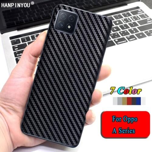 For Oppo A53 Reno4 Z A32 A52 A72 5G A92 A92s A33 A9 A5 2020 A11 F11 A7 Rear Cover Back Decal Skin 3D Carbon Fiber Sticker Film