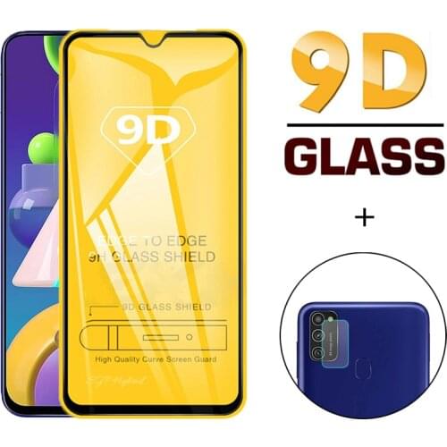 9D Tempered glass for samsung Galaxy m21 M 21 Full gule cover screen protector for Samsung M21 m 21 6.4 inch protective glass
