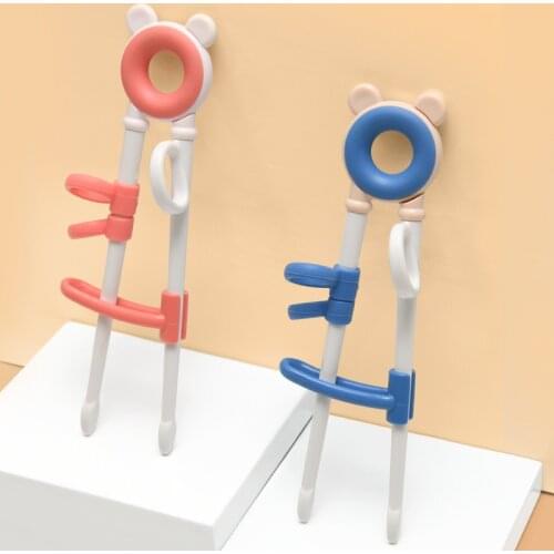 1 Pairs Bear Training Chopsticks for Kids 17.4 cm PP Food Noodles Sushi Sticks for Children Japonese Style Kitchen Supplies