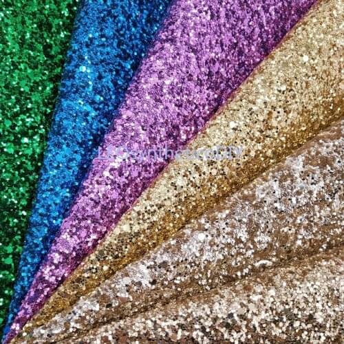 1PC 21X29CM Glitter Fabric Sheets, Chunky Glitter Leather Fabric, Vinyl Glitter Fabric For Bows Diy LEOsyntheticoDIY T229