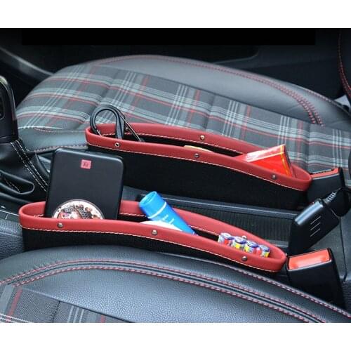 2021 Seat Gap PU Case Storage Bag Car Organizer Artificial Leather Car Seats Gap Bag Car Accessories High Quality Storage Bag