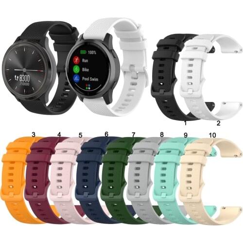 18mm Soft Silicone Watch Strap Band For Garmin vivomove 3s Garminmove3S vivoactive 4s Active S Smart Watch Wrist bands straps