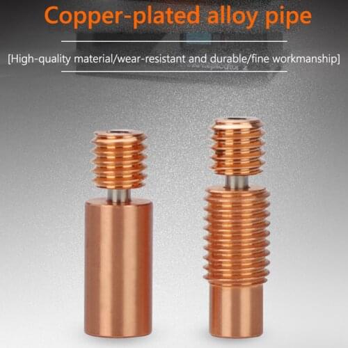 2pcs Copper-Plated Titanium Bi-Metal Heatbreak M7 for E3D V6 Prusa I3 MK3 Hotend Heater Block Throat 3D Printer Parts