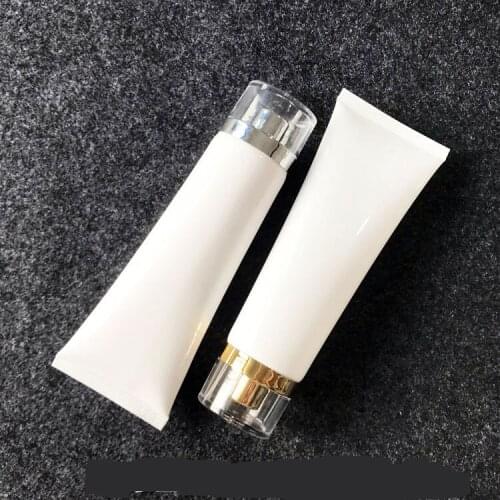 300pcs/lot 100g 100ml White Empty Plastic Squeeze Bottle Cosmetic Facial Cleanser Hand Cream Soft Tube
