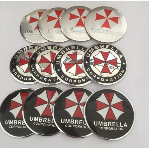 4pcs 56mm UMBRELLA CORPORATION car emblem Wheel Center Hub Caps Badge covers sticker car styling auto accessories