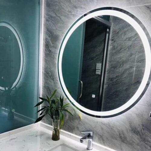 40/60CM LED Bathroom Mirror Makeup Mirror3 Color Bright LIght MultiFunction With Defogging Bluetooth Speaker For Home Decoration