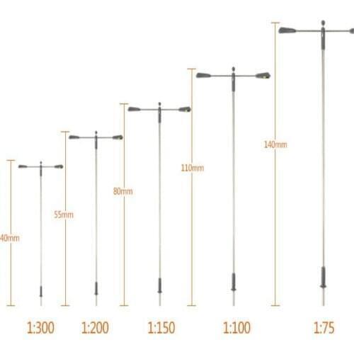 50pcs/lot Landscape Model Cooper Led Lamppost