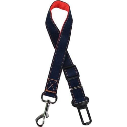 Pet Dog Cat Car Seat Belt Adjustable Animals Harness Leash Small Medium Dog Travel Clip French Bulldog Car Leash Accessories