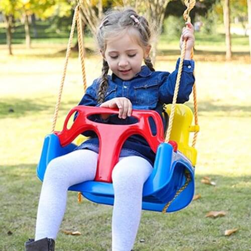Indoor Outdoor Safety Seat Swing For Kids Toys for Children Baby Low Back PE Plastic Basket Fun Crazy Games Kids Funny Toys