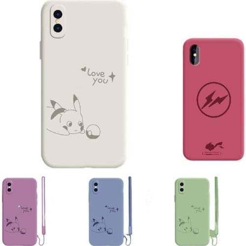 Pokemon Pikachu Cartoon Animation Mobile Phone Case for Mi10 10pro 10 Youth Edition 9 9SE 9pro CC9 Liquid Silicone Case