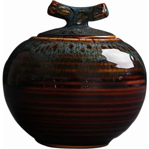 Color Pattern Ceramic Memorial Urn for Dogs and Cats - Mini- Holds up to 12 Cubic inches of Ashes - Pet Cremation Urn for Ashes