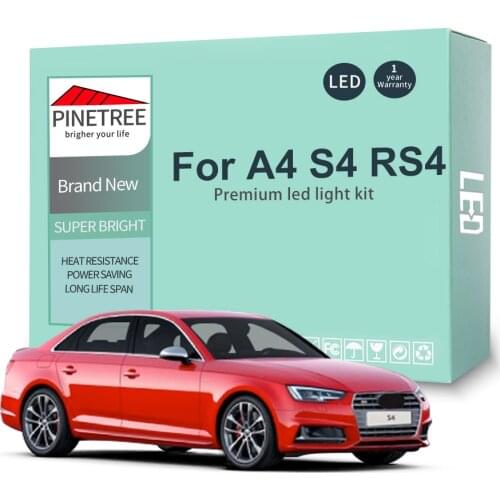 Car Led Interior Light Kit For Audi A4 S4 RS4 B5 B6 B7 B8 Dome Map Light Canbus No Error Car lamp Accessories