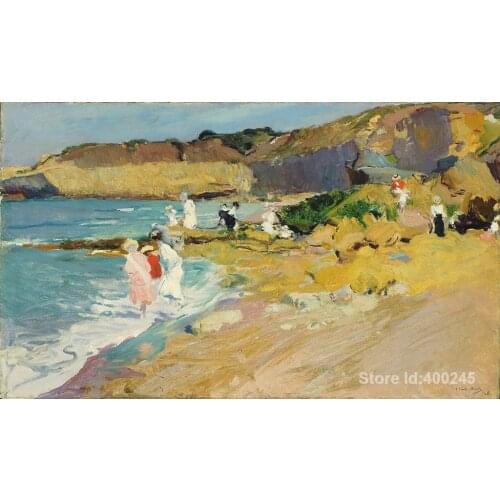 Spanish art Rocks and the Lighthouse Biarritz by Joaquin Sorolla y Bastida paintings home decor Hand painted High quality