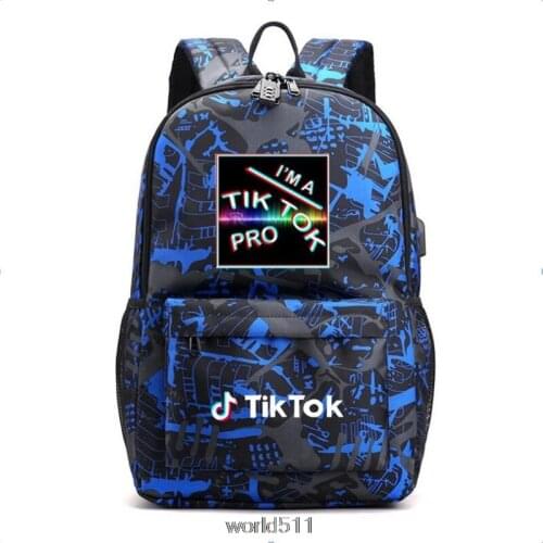 Cool Tik Tok Boys Backpack Fashion Usb Charging School Travel Backpack Bookbag birthday gift