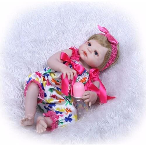 NPK 19 Inch 48cm Reborn doll Full silicone Babies Doll For Girls Realistic Alive Reborn Baby Doll For girls Kids Playmates