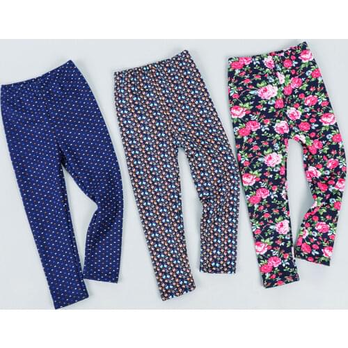 Girls Leggings Warm Winter Pants Printed Fashion Children Girl Trousers Child Autumn Velvet Leggings Kid Clothes 2-11 Years