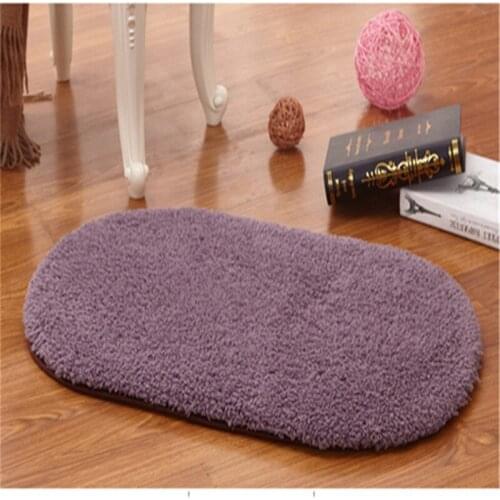 Soft Carpets Floor Mats Area Slip Resistant Door Floor Oval Carpet Plush Shaggy Living Room Bedroom