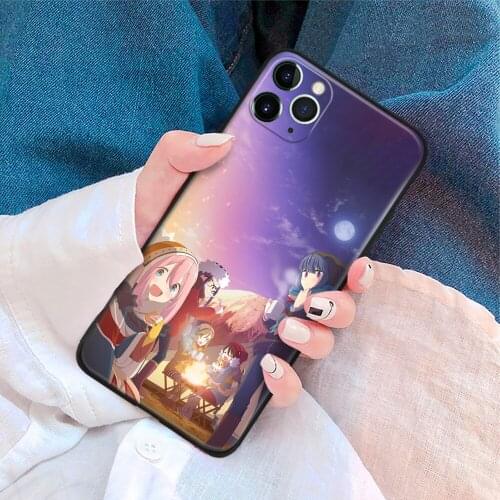 Yuru Camp Anime Glass Soft Silicone Phone Case Cover Shell for iPhone SE 6s 7 8 Plus X XR XS 11 12 Mini Pro Max
