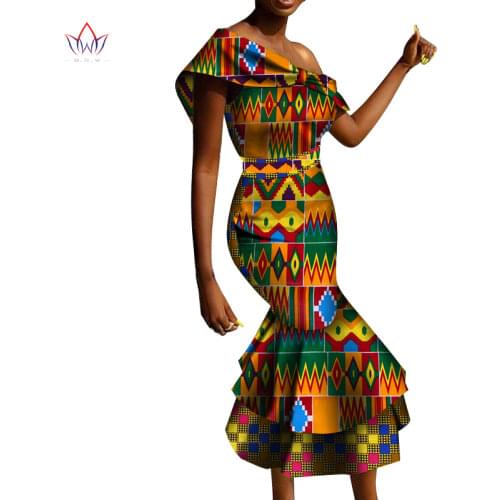 New Dashiki African Dresses for Women Daily Wedding Party African Dresses for Women Dress Off Shoulder Dashiki Dress WY5342