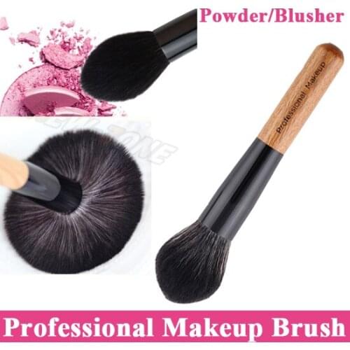 Professional Super Soft Big Powder Brush Face Blusher Loose Finish Powder Makeup Fixed Brush Single Angled Flame Shape