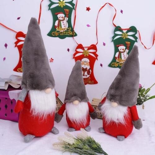 Handmade Swedish Gnome Doll Plush Toy Christmas Santa Elf Ornaments Holiday Home Party Decoration