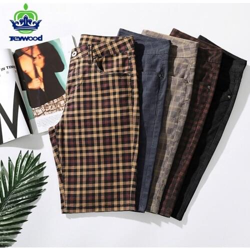 Summer Thin Mens Plaid Shorts 98%Cotton Casual Fifth Pants Straight Beach Shorts For Male High Quality Plaid Vacation SHort