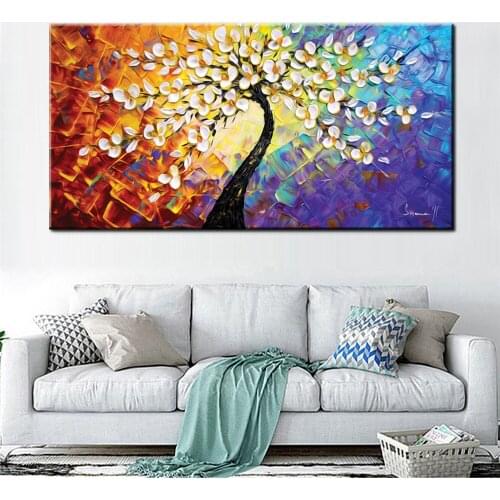 Modern Textured Money Tree Wall Art Canvas Posters Prints unframed Wall Pictures For Office Living Room Home Decor Artwork