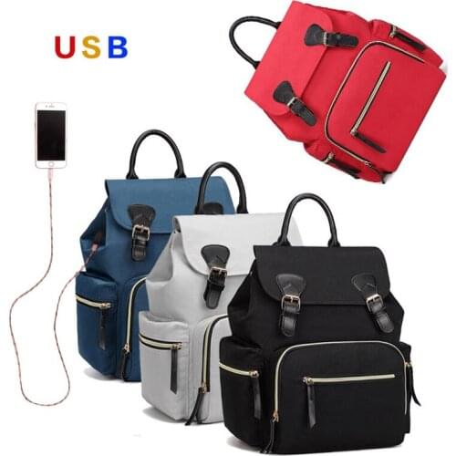 USB Charging Diaper Bag Travel Backpack Multifunctional Baby Bags Large Capacity Nursing Handbag Stroller Bag Insulation Nursing