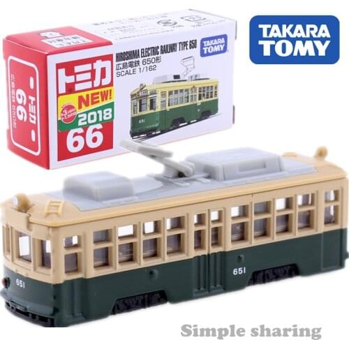 TAKARA TOMY TOMICA No.66 HIROSHIMA ELECTRIC RAILWAY 650 Model Kit 1:162 DIECAST Tram Funny Magic Baby Toys For Children