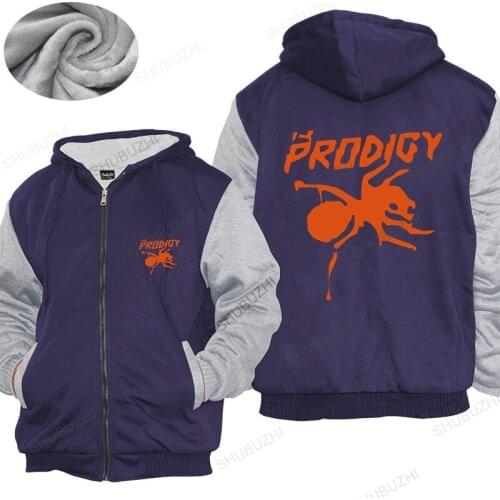 Hoodies winter men thick hoody The Prodigy Yellow Logo Men thick hoody DJ Punk Techno Dance Rave Big Beat Rock thick hoody