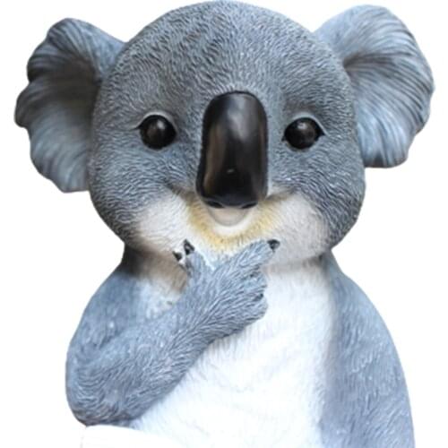 Funny Solar Garden Statue Light Koala Animal Figurine Lawn Porch Decorative