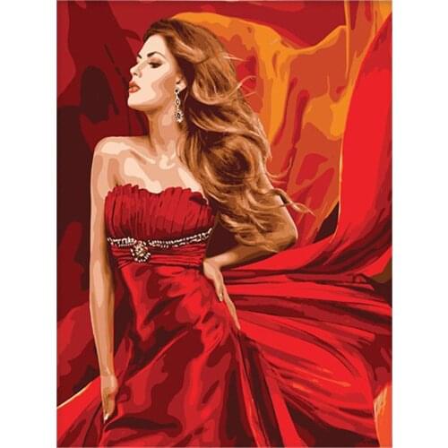 Woman Dance DIY Embroidery Cross Stitch 11CT Kits Craft Needlework Set Printed Canvas Cotton Thread Home Decoration On Design