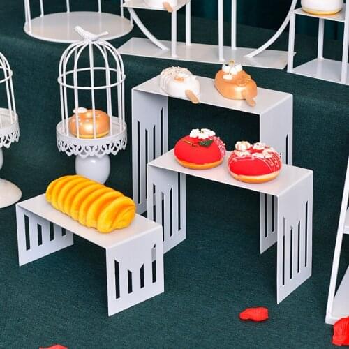 1-3pcs/lot Home Afternoon Tea Party Decorative Fondant Birthday Baby Shower Cake Stand Wedding Display Holder Dessert Round Tray