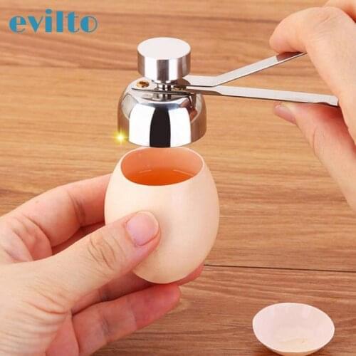 1pcs Stainless Steel Egg Shell Opener Egg Scissors Egg Topper Cutter Opener Boiled Raw Egg Open Creative Kitchen Accessories