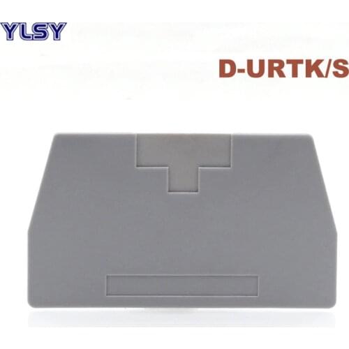 10Pcs D-URTK/S Current Test Wiring Terminals End Plate Din Rail Screw Terminal Block URTK/S Accessories Baffle Closure Cap