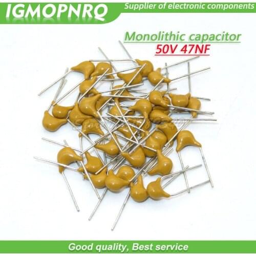 200PCS/lot 47NF 0.047UF 10% 5.08MM 473K/50V MLCC multilayer monolithic ceramic capacitor size:0805